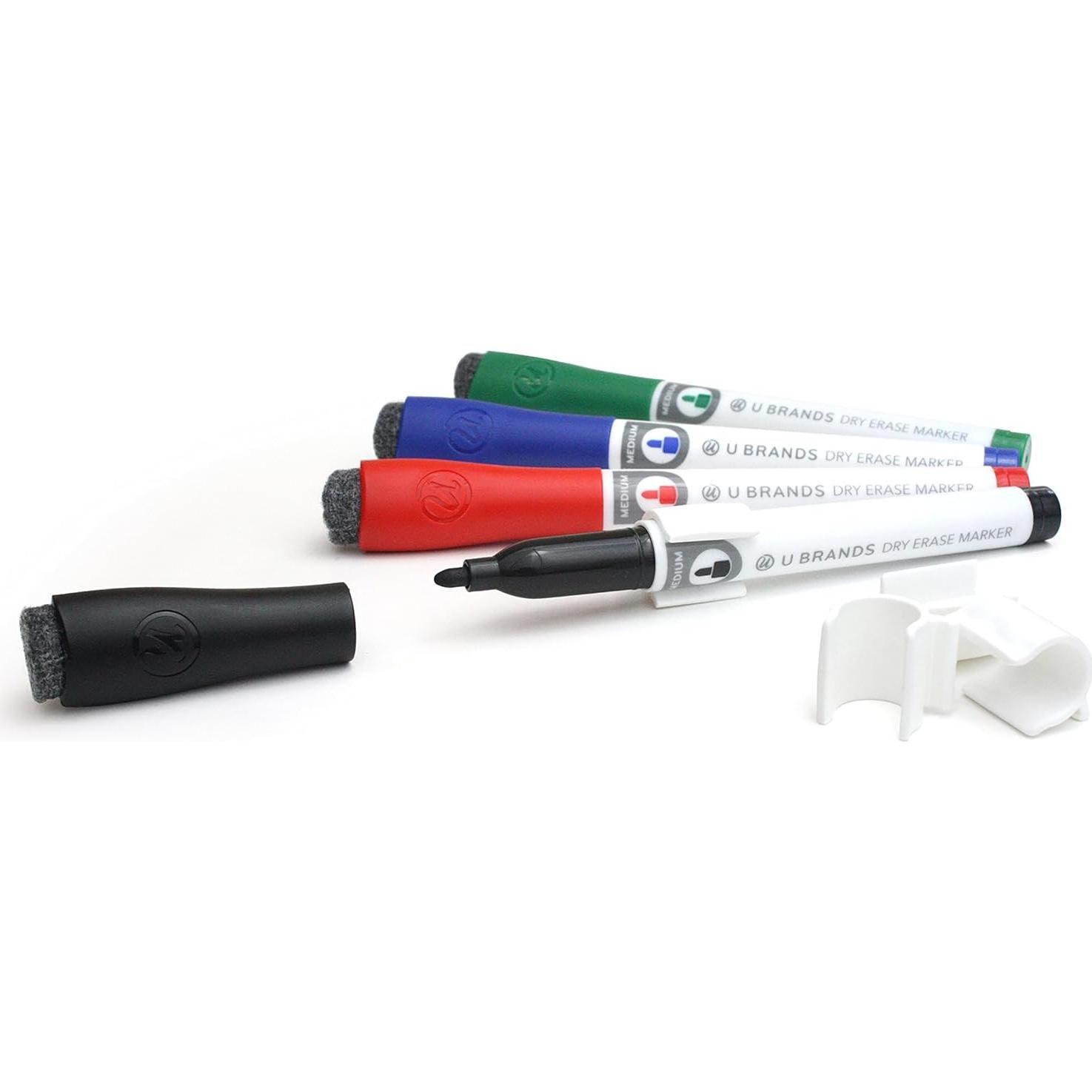 Set de 4 Marcadores de Borrado en Seco U Brands Punta Fina