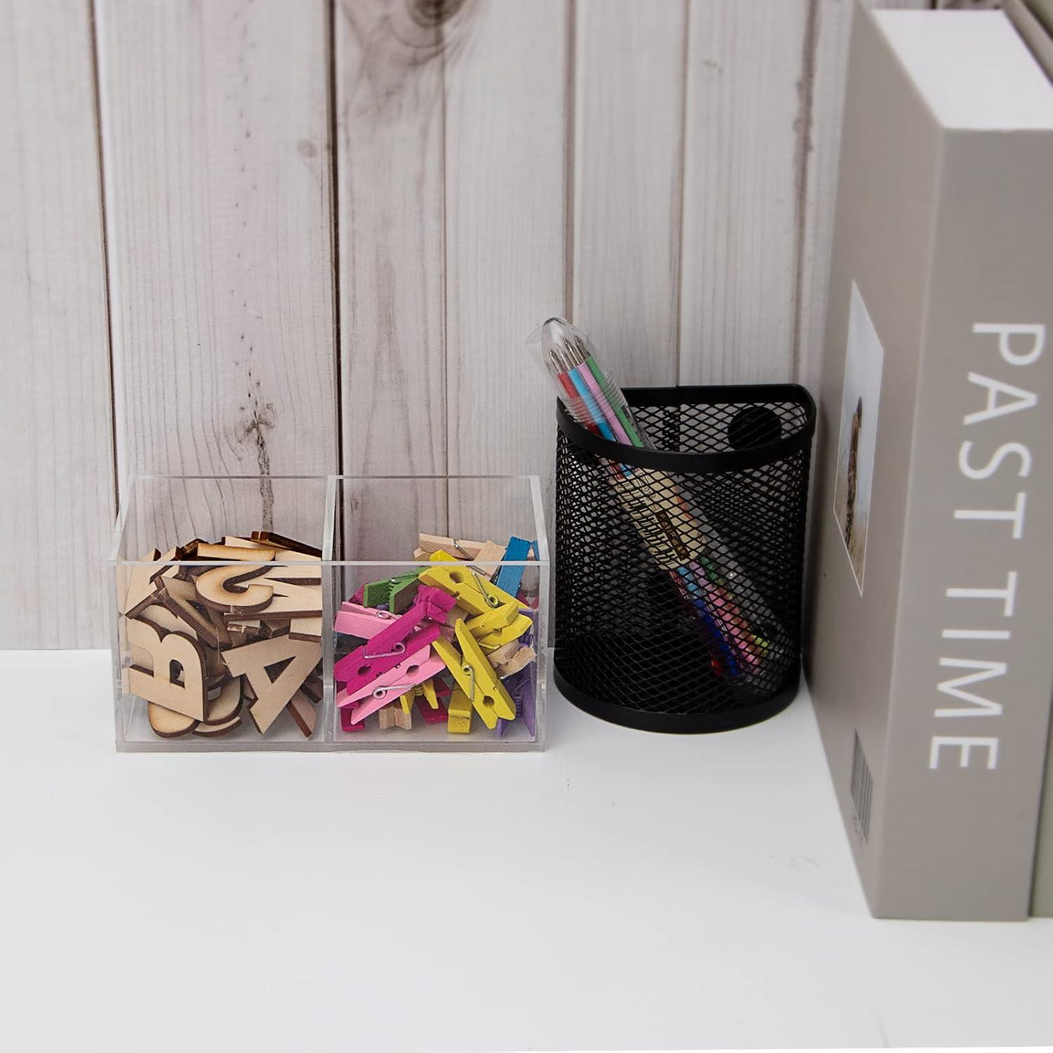 Organizador de Cajones Acrílico Dedoot 2 Secciones 12.7x6.4x5.8 cm