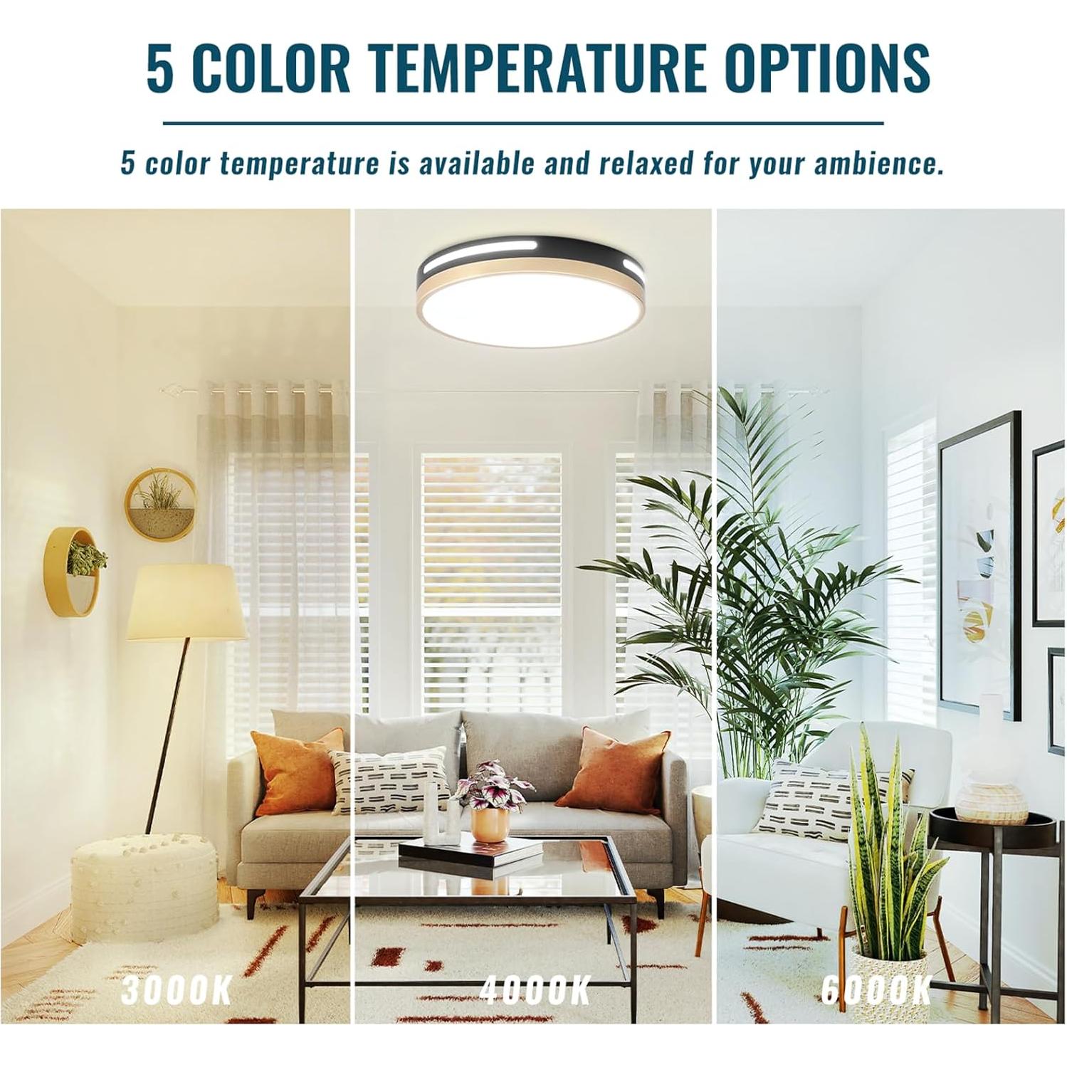 Luz de Techo LED 30 cm Wheatronic 24W Regulable 2 Pack