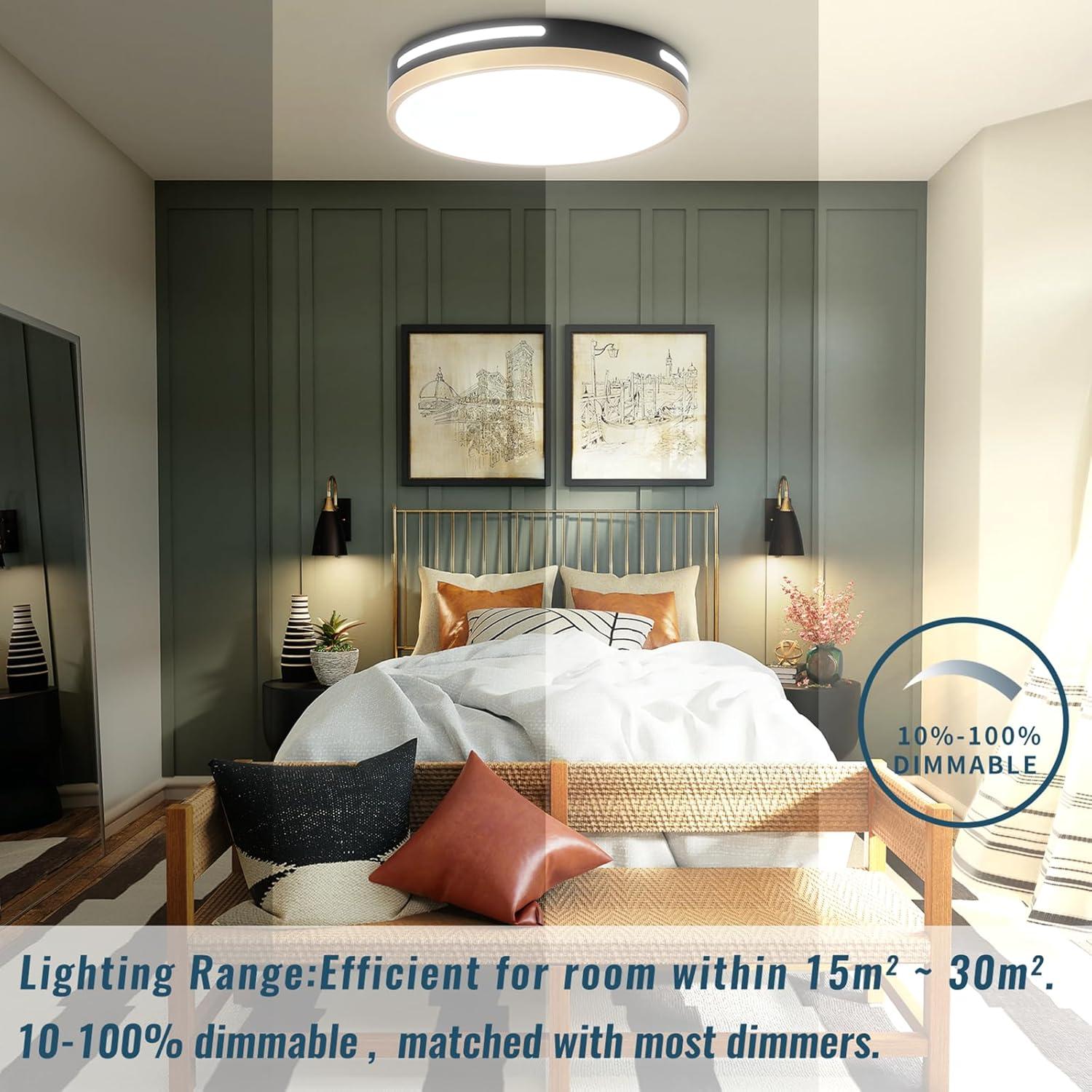 Luz de Techo LED 30 cm Wheatronic 24W Regulable 2 Pack