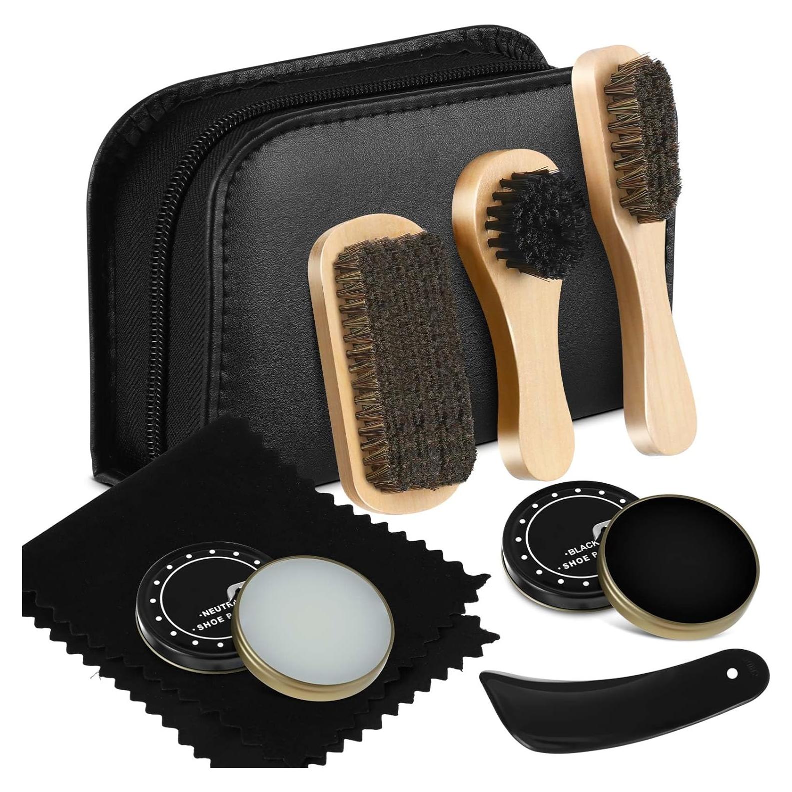 Kit de Cuidado de Zapatos Loopeer 11 Piezas con Cepillo