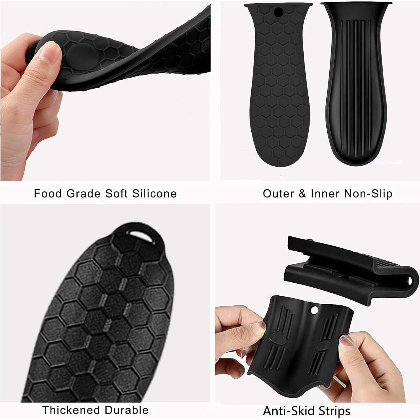 Soporte de Mango de Silicona OYSIR 8 Pcs Resistente al Calor