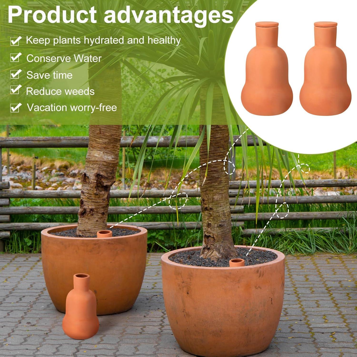 Juego de 2 Macetas de Autorriego Terracota Blushtier 15 oz