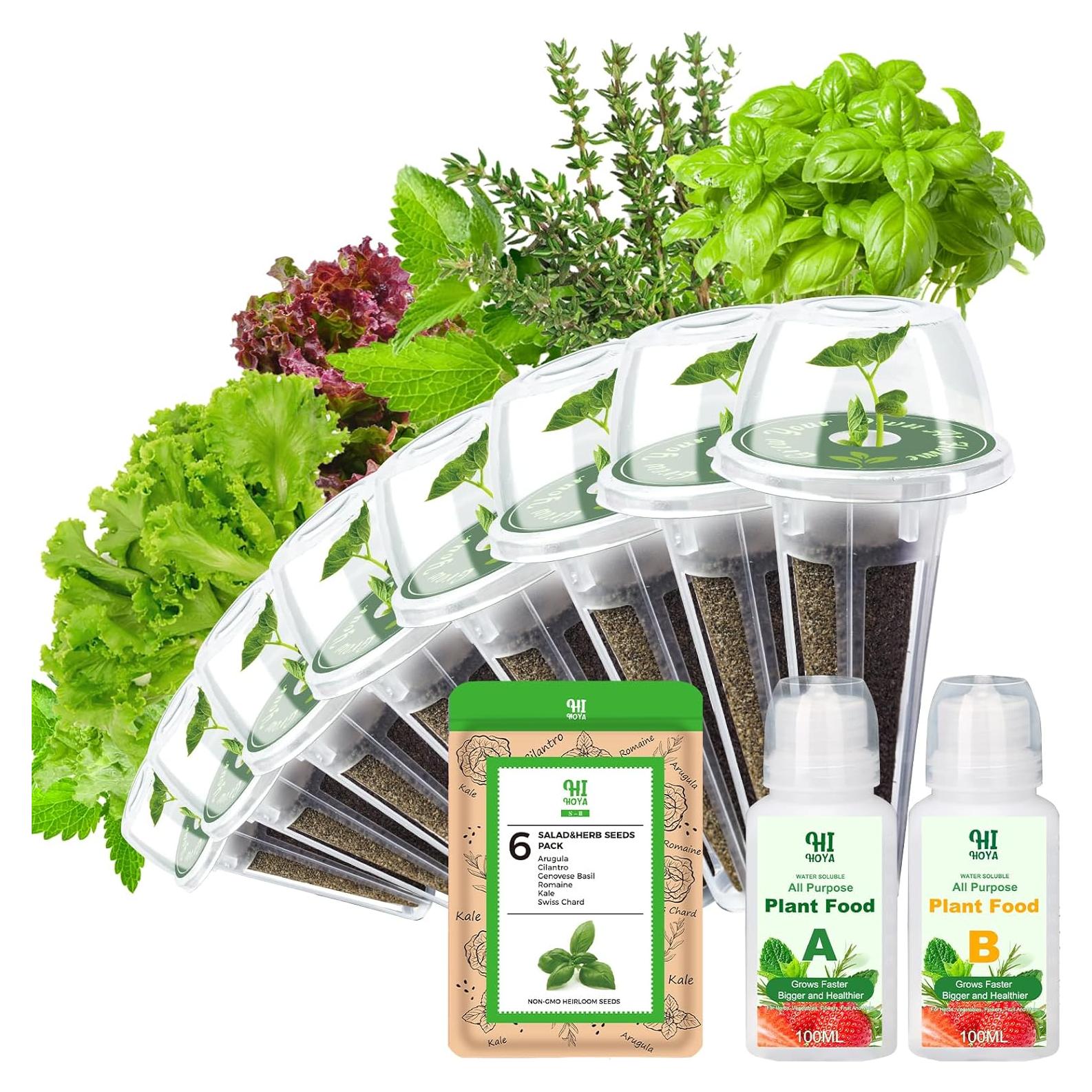 Kit de Cápsulas de Semillas Gourmet HiHOYA - 8 Variedades Hidropónicas
