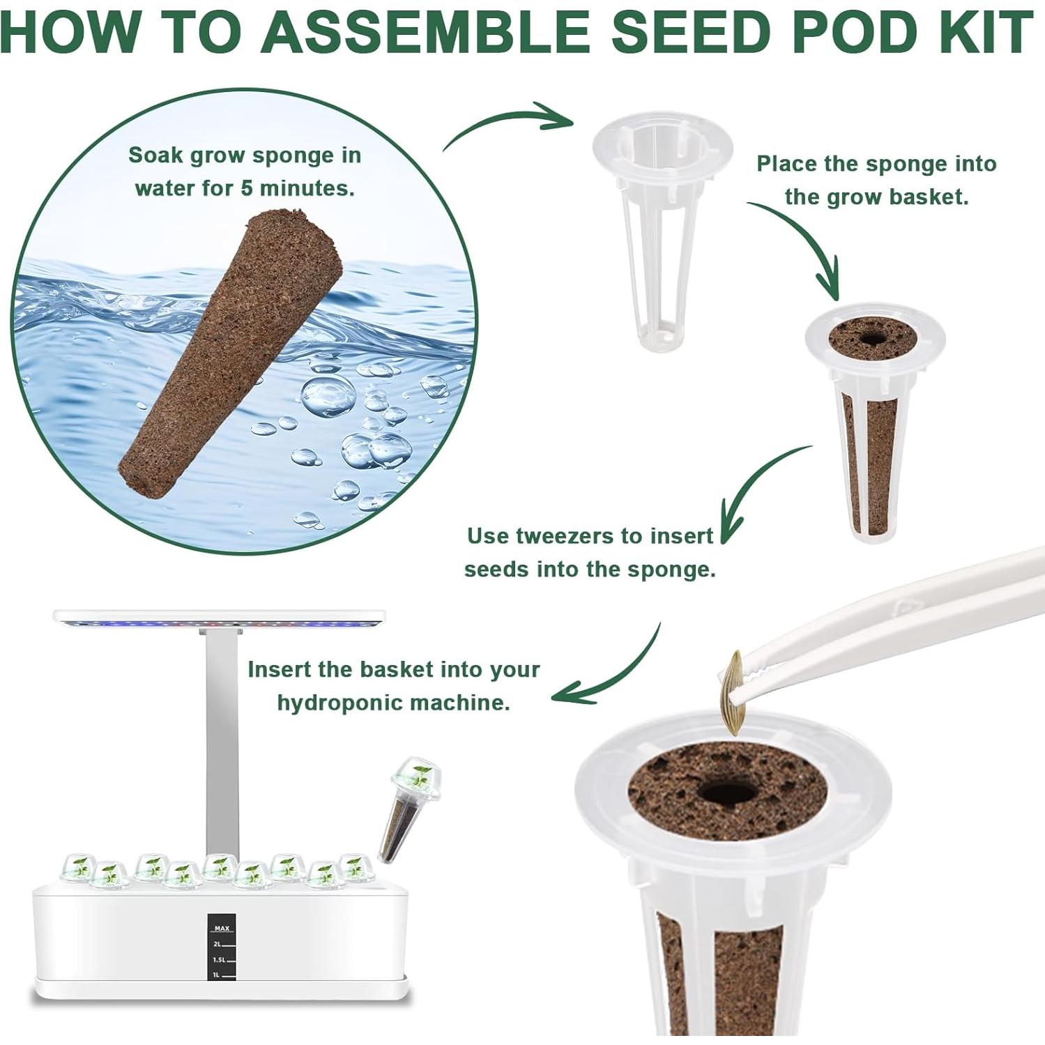 Kit de Cápsulas de Semillas Gourmet HiHOYA - 8 Variedades Hidropónicas