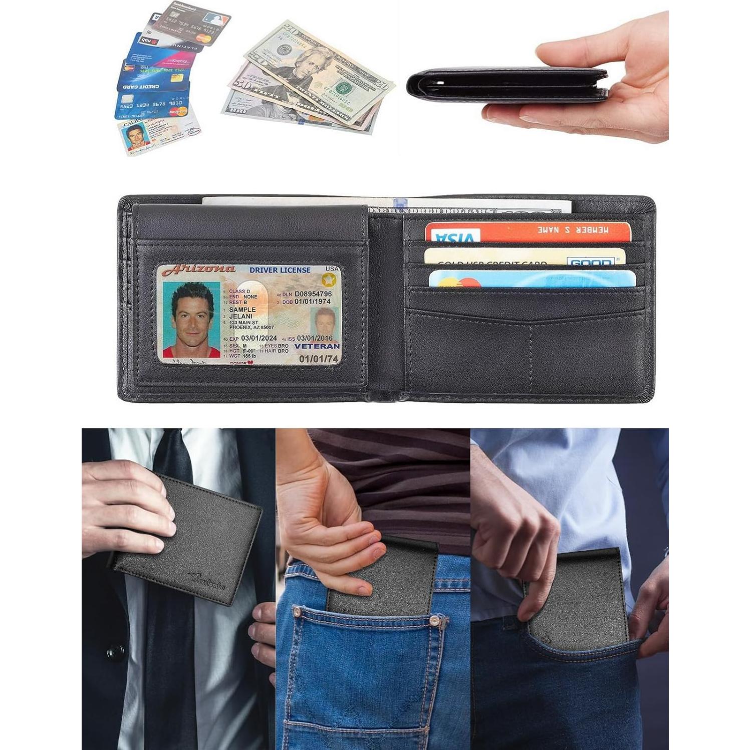 Billetera Minimalista Travelambo para Hombres con Bloqueo RFID