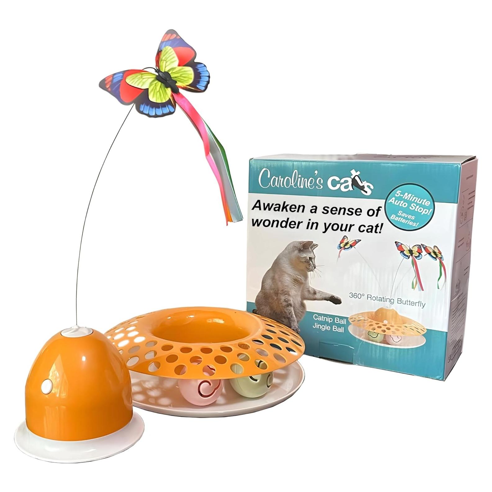 Juguete Interactivo para Gatos Caroline - Mariposa 2 en 1