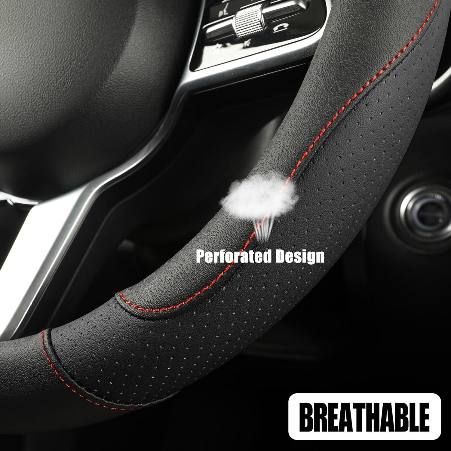 Funda de Volante Binsheo 15" Antideslizante Negro