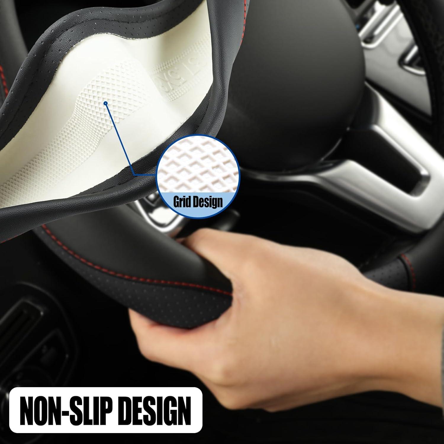 Funda de Volante Binsheo 15" Antideslizante Negro