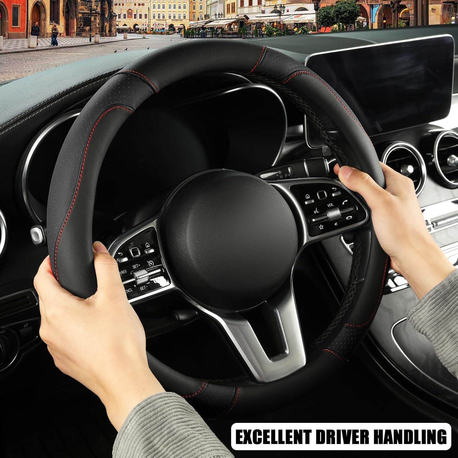 Funda de Volante Binsheo 15" Antideslizante Negro