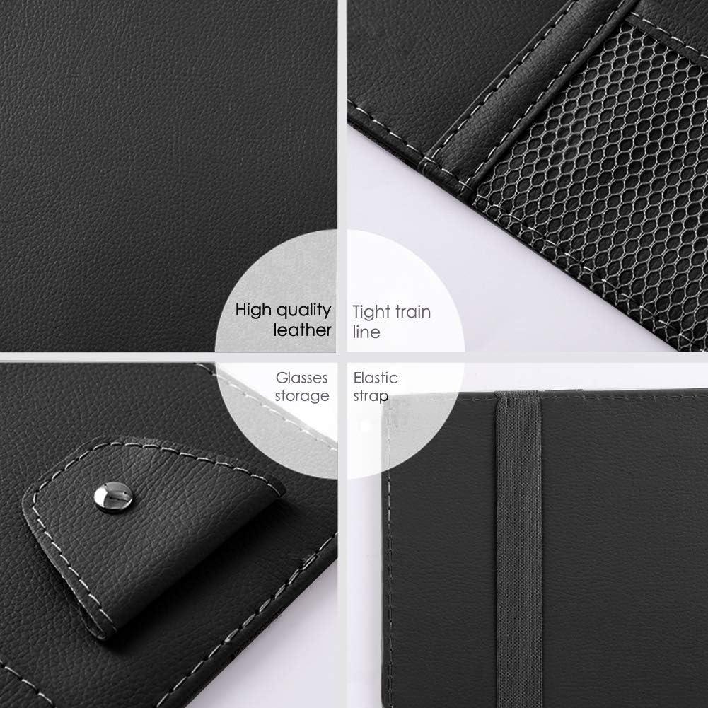 Organizador de Visera de Coche Pormasbenzer Negro Ultra Delgado