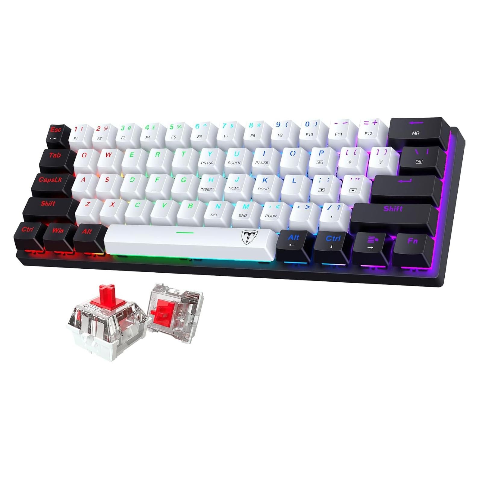 Teclado Mecánico Gaming CACKBIRD 60% Ergonómico USB LED