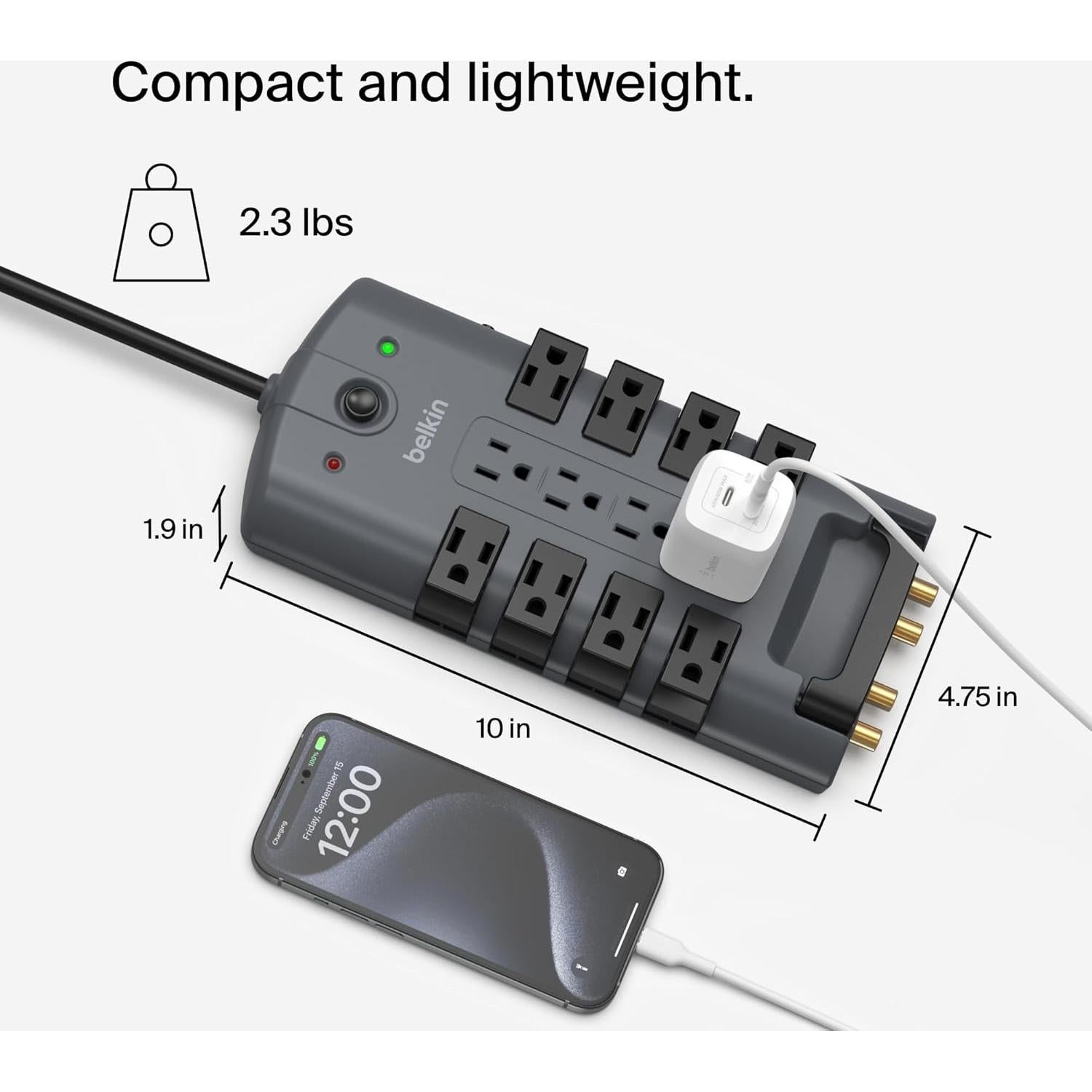 Protector de Sobretensión Belkin 12 Salidas 4320 Julios 2.4M