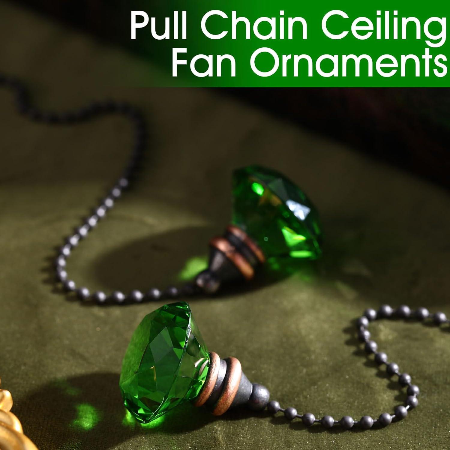 Cadena de Tirar JOVITEC 2 Piezas Cristal Verde 1m