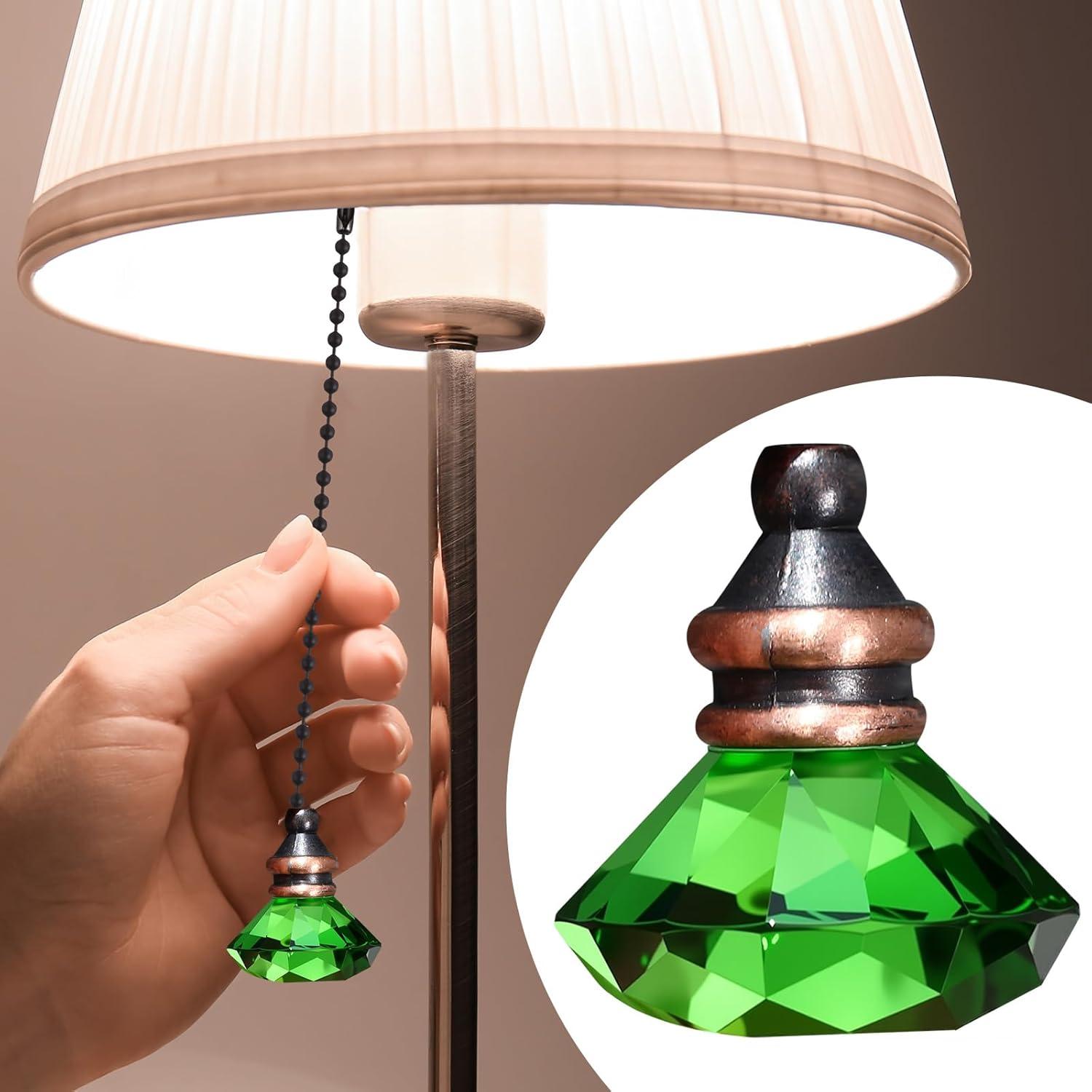 Cadena de Tirar JOVITEC 2 Piezas Cristal Verde 1m