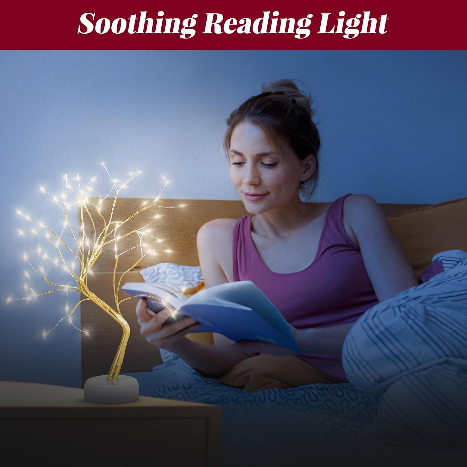 Lámpara de Árbol de Hadas ALFANITE 50.8cm 108 LEDs Dorada