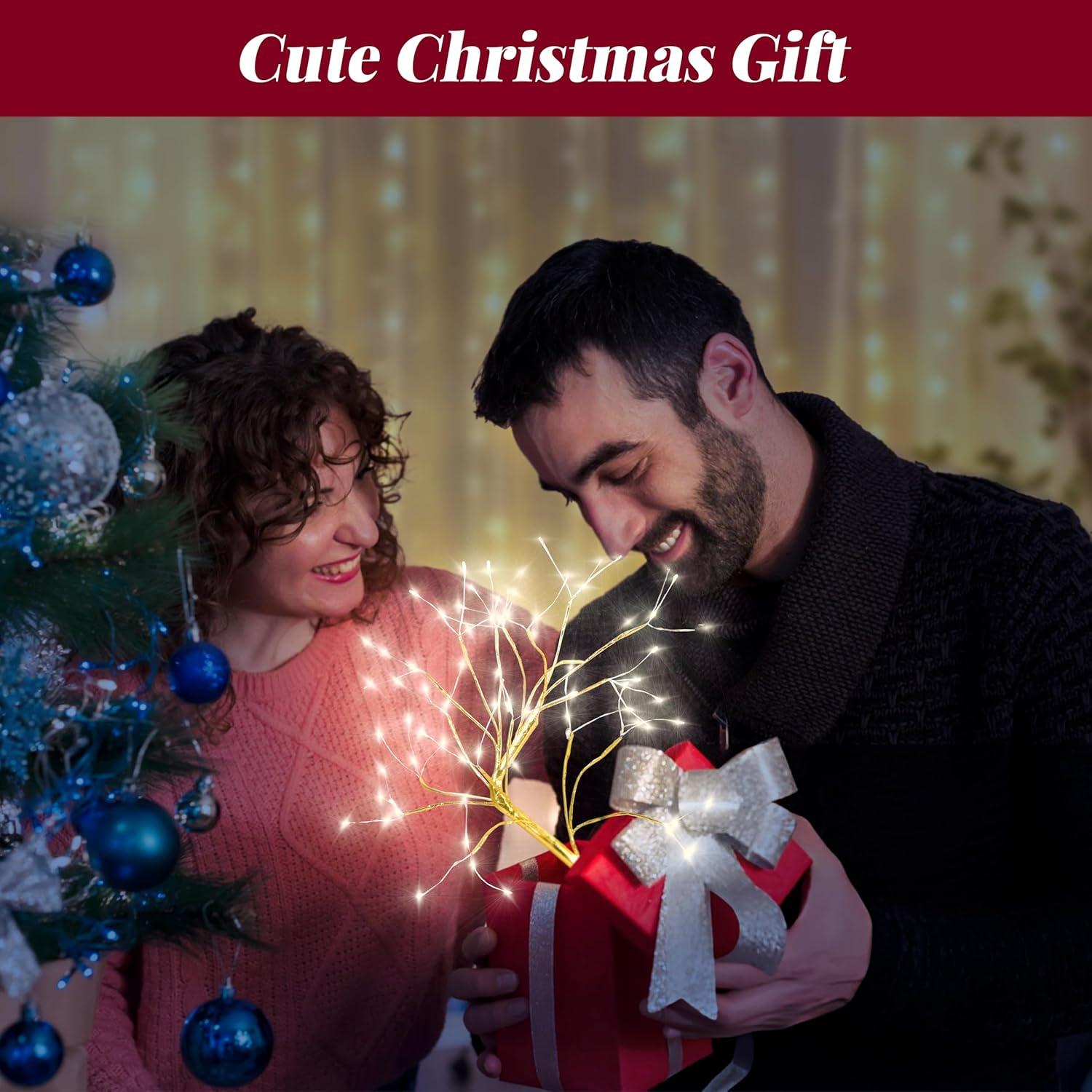 Lámpara de Árbol de Hadas ALFANITE 50.8cm 108 LEDs Dorada