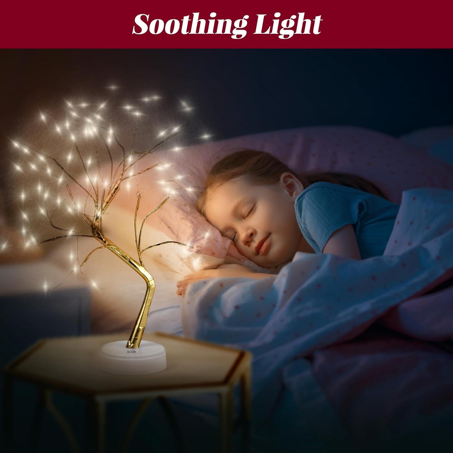 Lámpara de Árbol de Hadas ALFANITE 50.8cm 108 LEDs Dorada