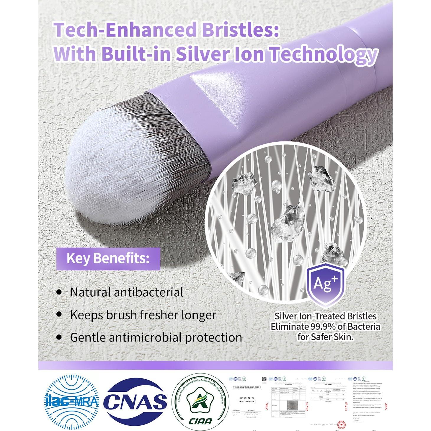 Brocha de Base EIGSHOW F625P en Ángulo con Iones de Plata