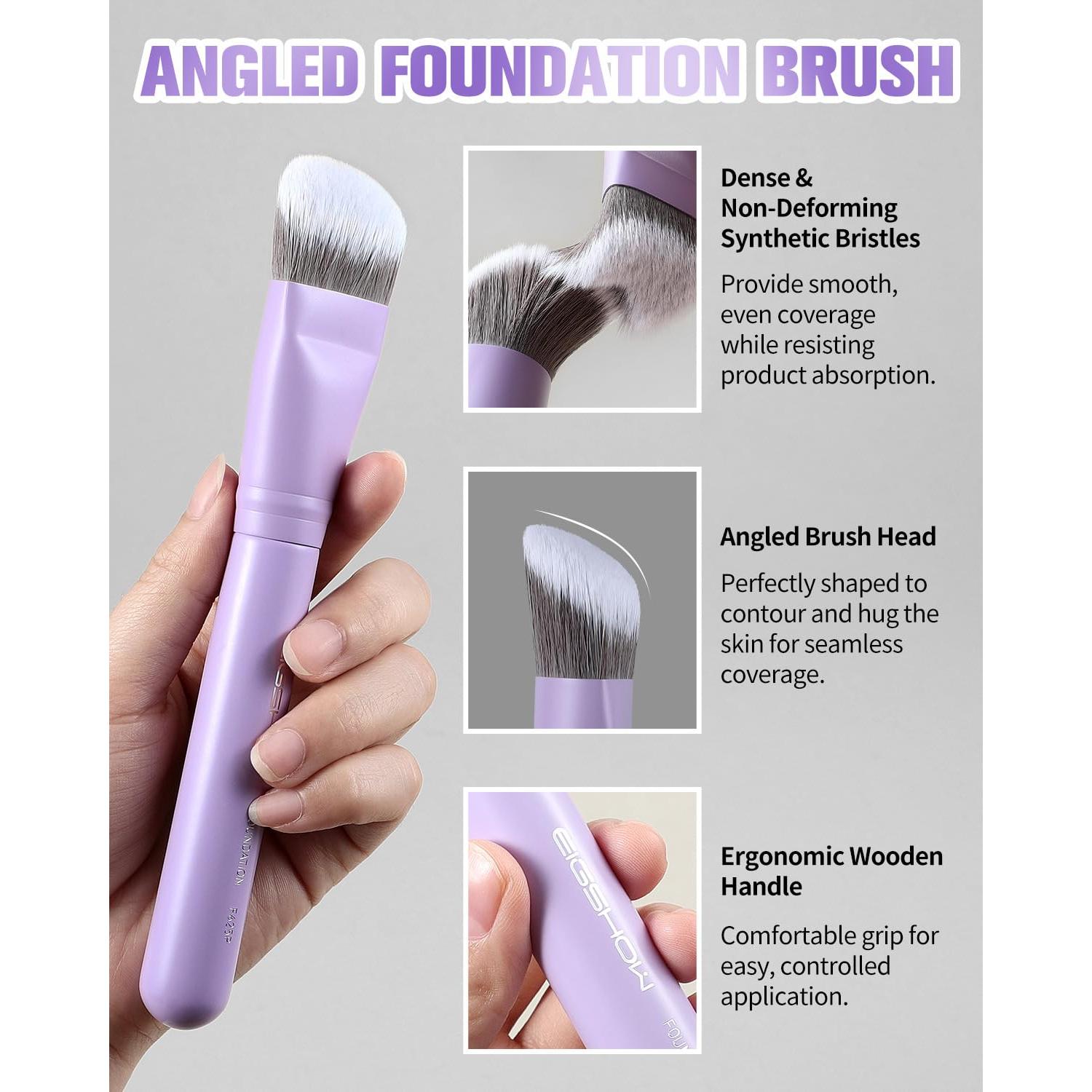 Brocha de Base EIGSHOW F625P en Ángulo con Iones de Plata