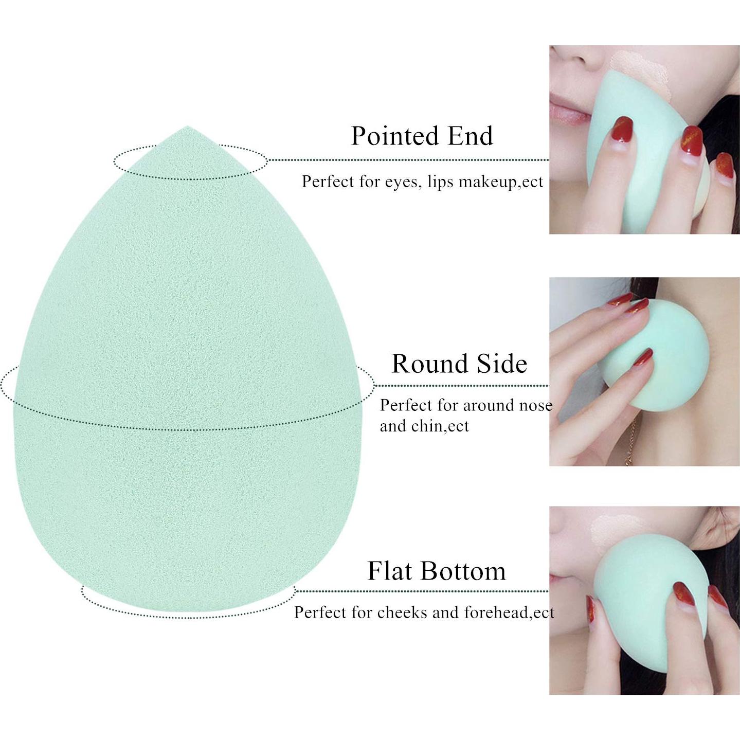 Esponjas de Maquillaje BTYMS 10 Piezas Sin Látex