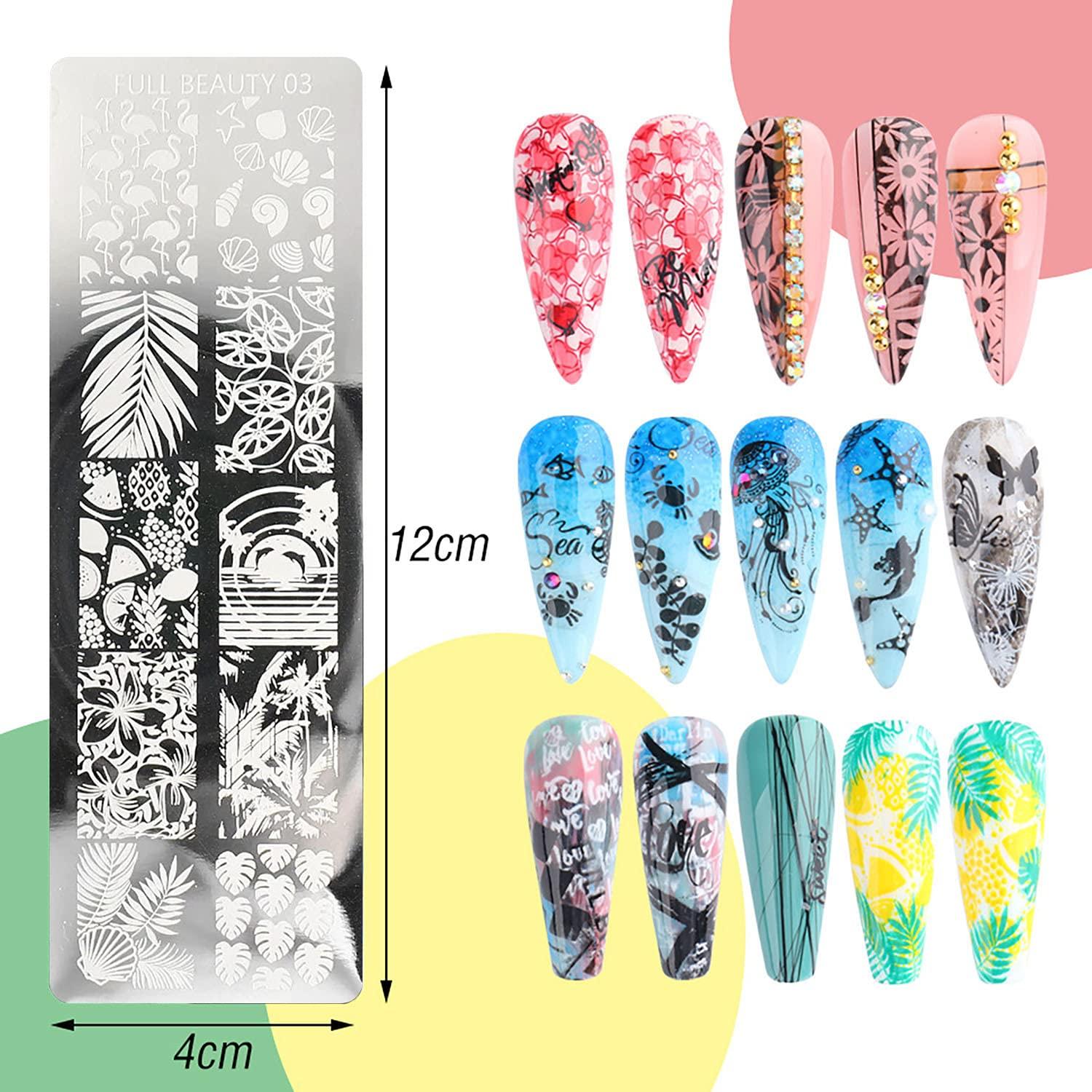 Placa de Estampado de Uñas DANNEASY 6 Piezas Mariposa