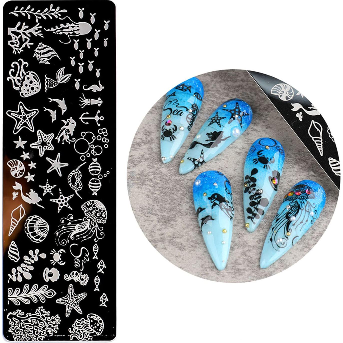 Placa de Estampado de Uñas DANNEASY 6 Piezas Mariposa