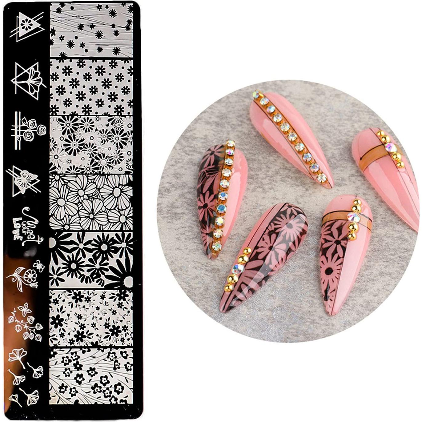 Placa de Estampado de Uñas DANNEASY 6 Piezas Mariposa