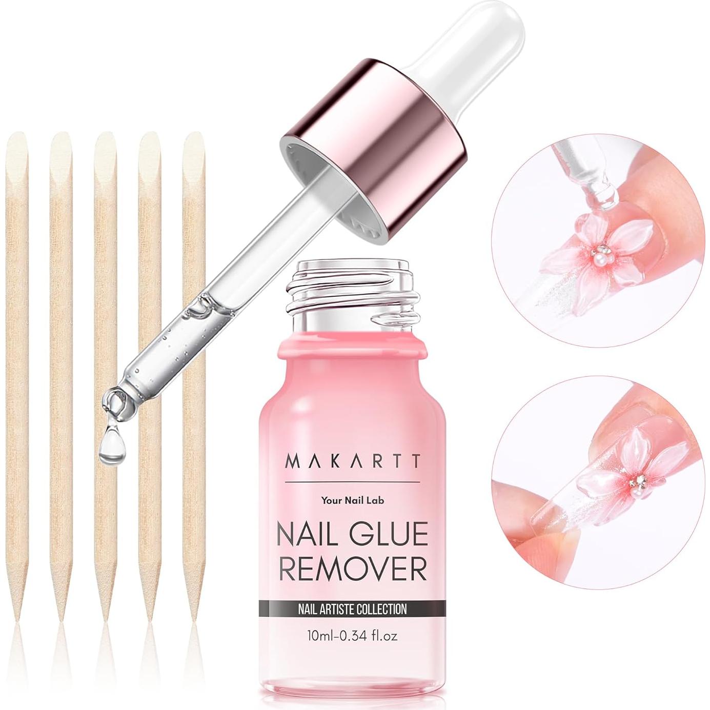 Removedor de Pegamento para Uñas Makartt 10 ml - Libre de Acetona