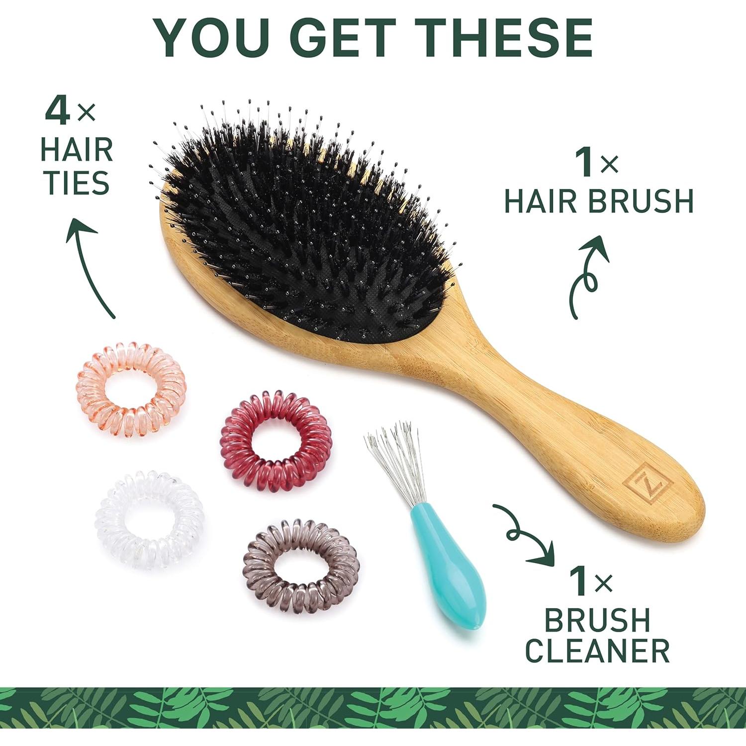 Cepillo Desenredante de Cerdas de Jabalí Zollo - 1 Cuenta