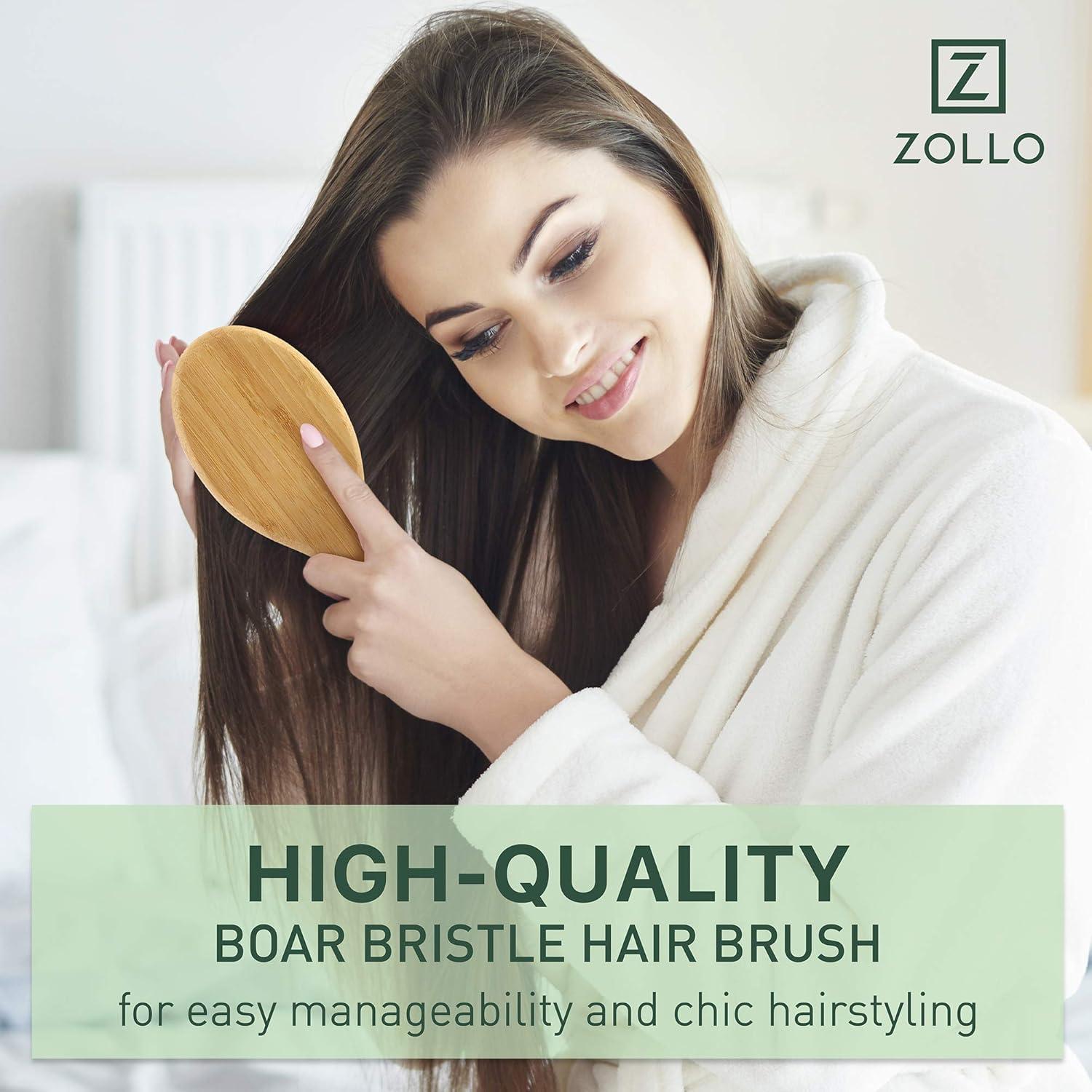 Cepillo Desenredante de Cerdas de Jabalí Zollo - 1 Cuenta