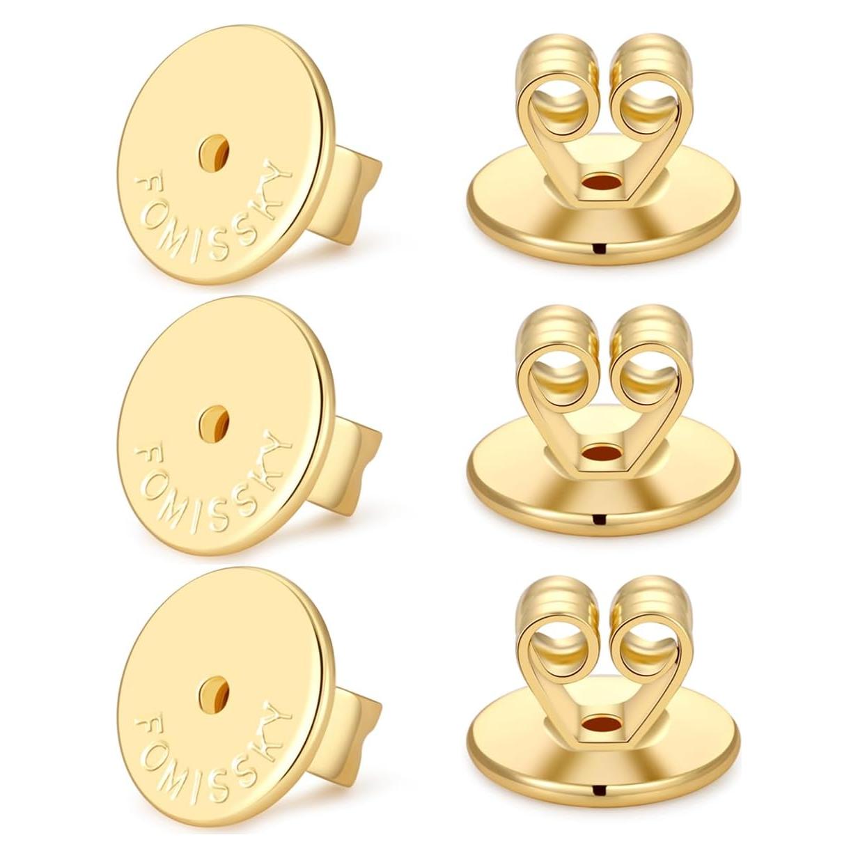 Sujetadores de Aretes Hipoalergénicos Fomissky-sisa 8MM 3 Pares