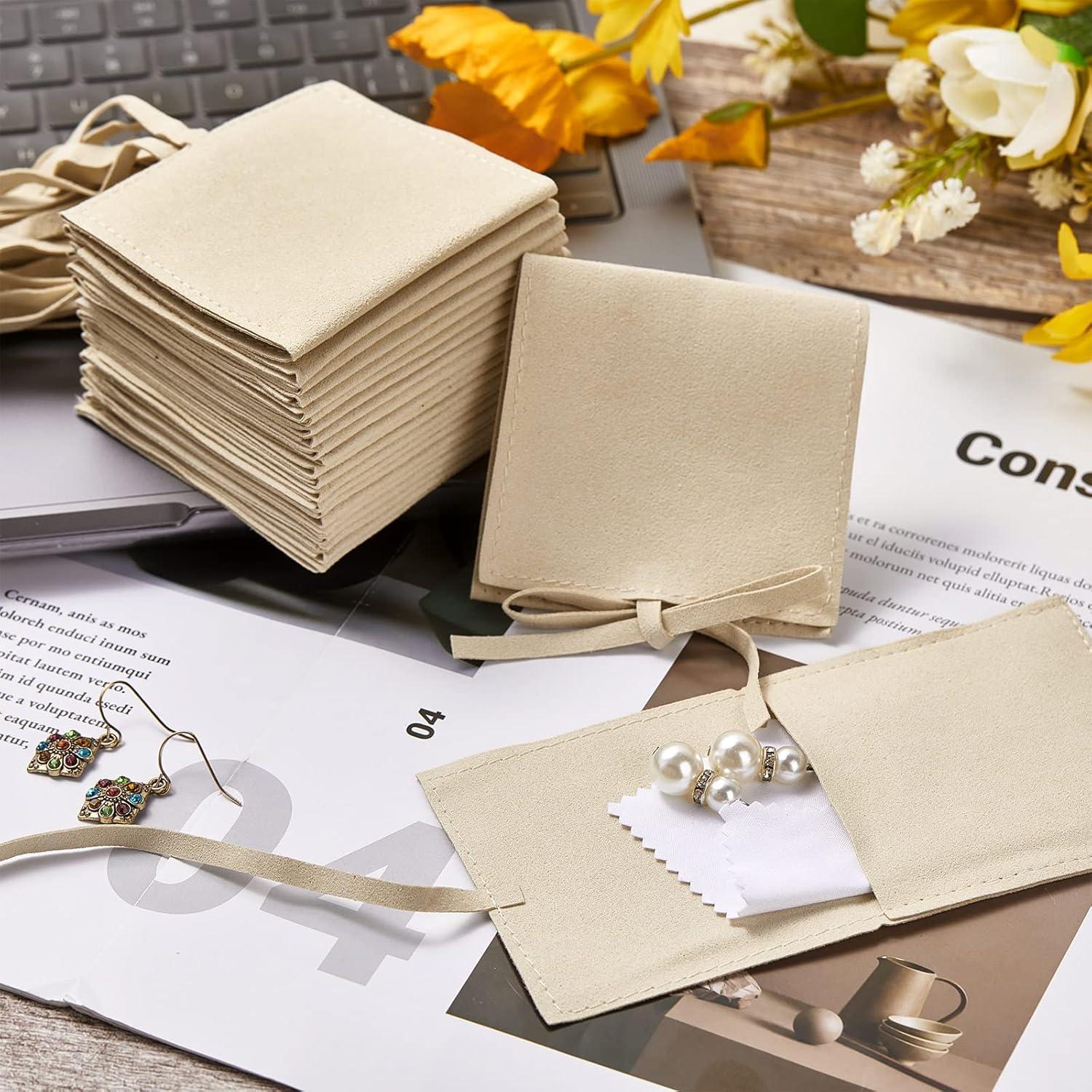 Berlune 30 Pcs Bolsa de Microfibra para Joyería 8x8 cm