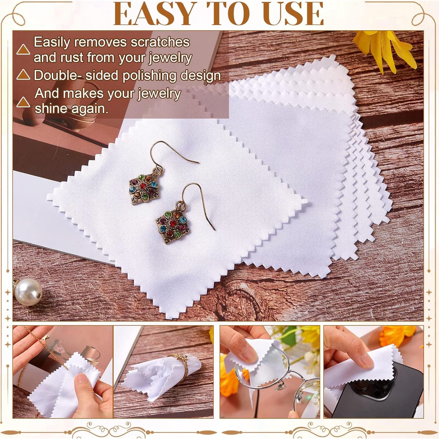 Berlune 30 Pcs Bolsa de Microfibra para Joyería 8x8 cm