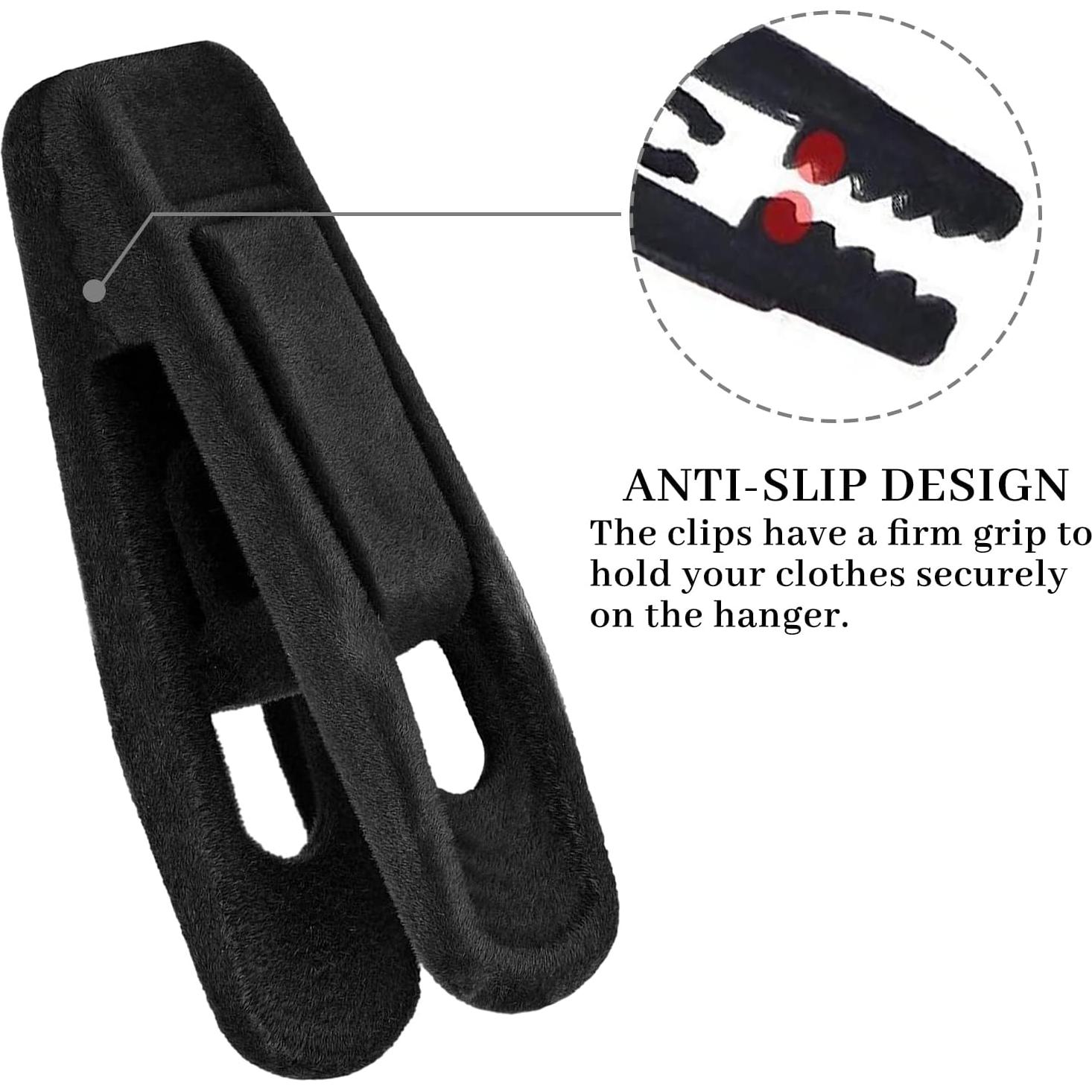 Clips de Terciopelo Negro Andiker 20 Piezas Antideslizantes