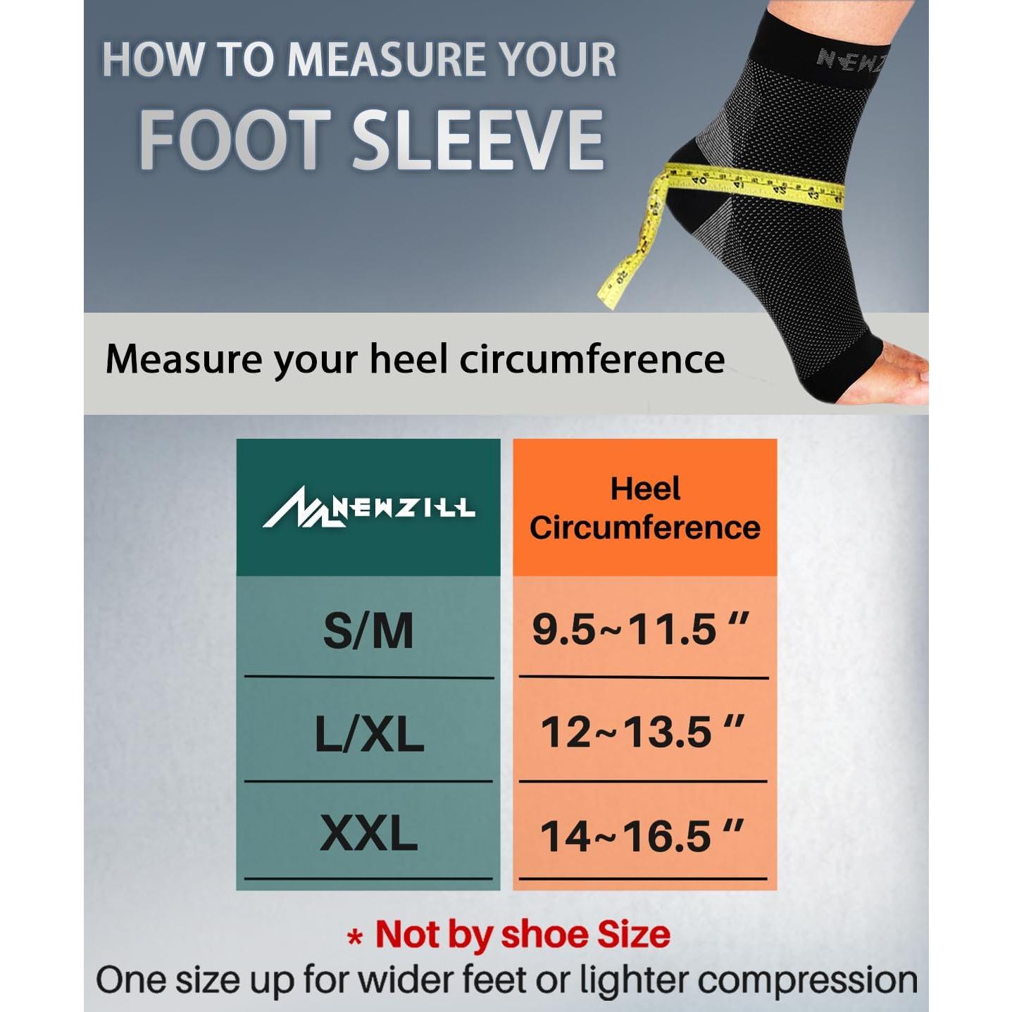 Calcetines de Compresión NEWZILL para Fascitis Plantar S/M Negro