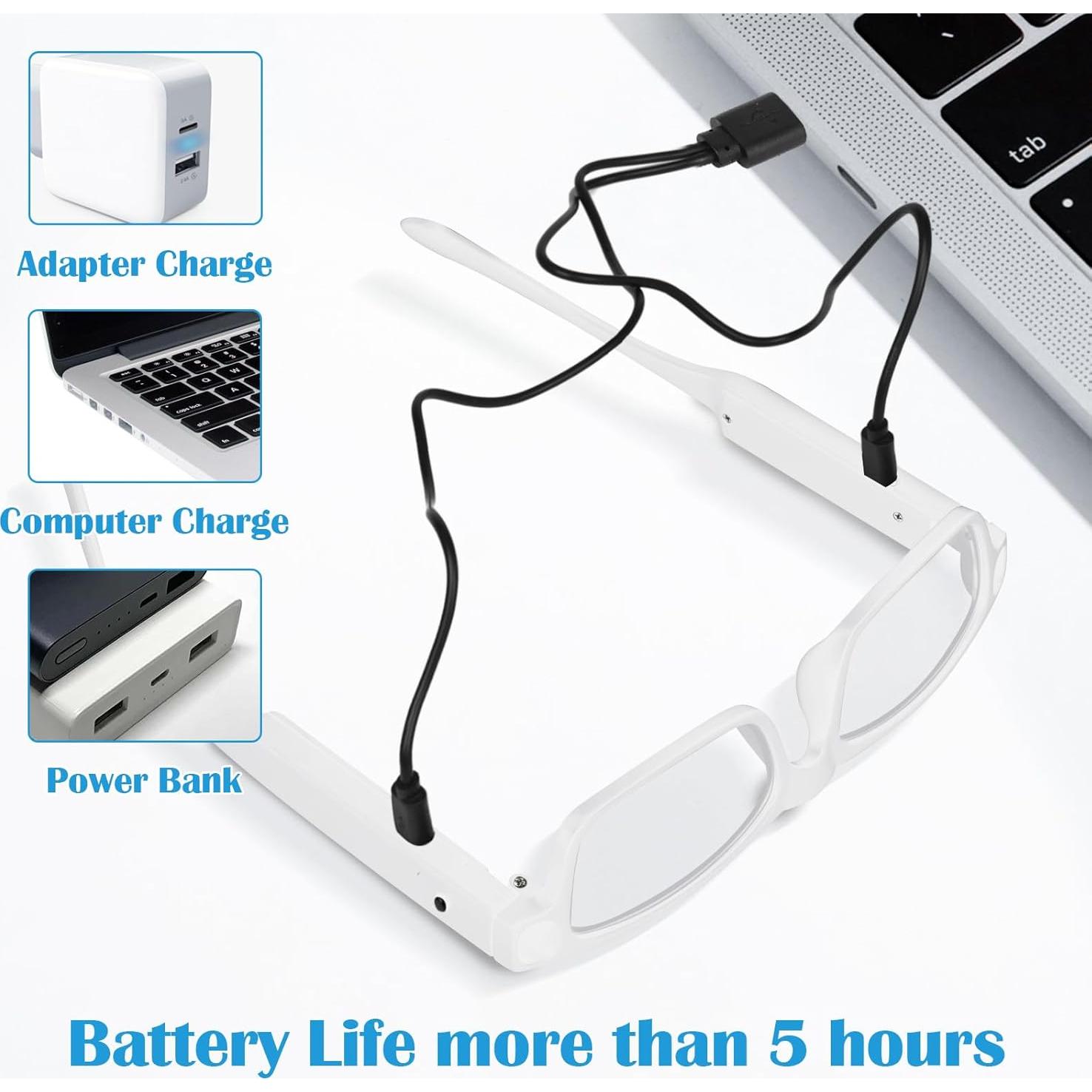 Gafas de Aumento 200% HQGZQL con Luz LED Recargables USB