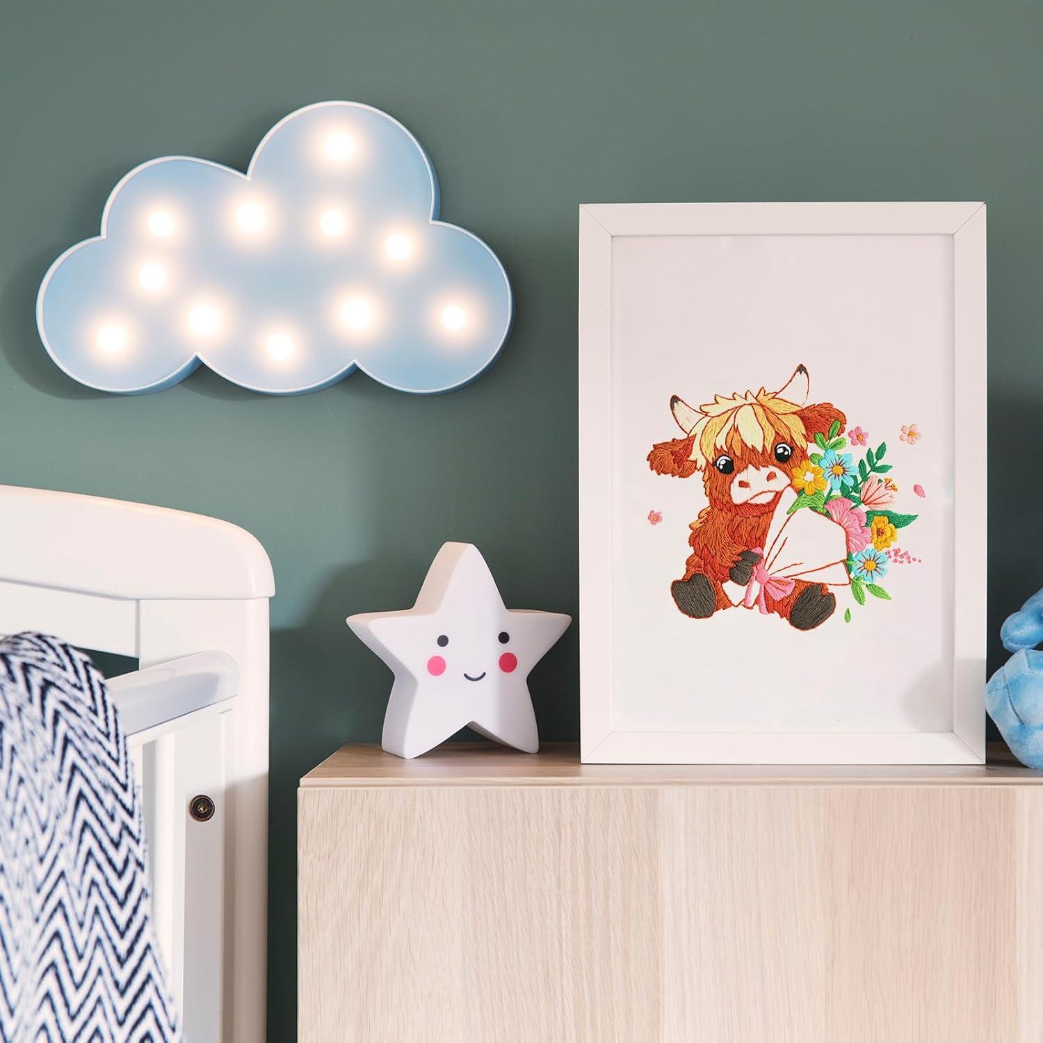 Kit de Bordado de Vaca Nuberlic para Principiantes - Punto de Cruz