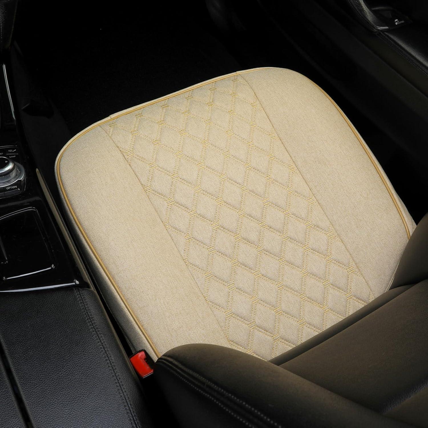 Cubierta de Asiento Delantera West Llama Beige Antideslizante