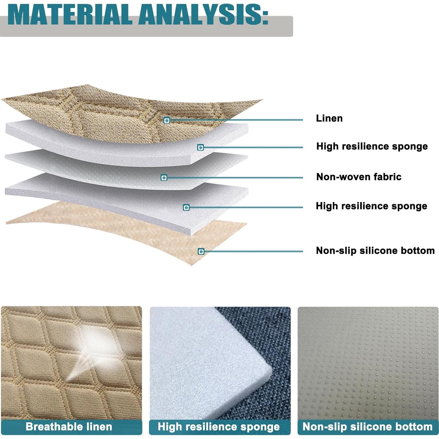 Cubierta de Asiento Delantera West Llama Beige Antideslizante