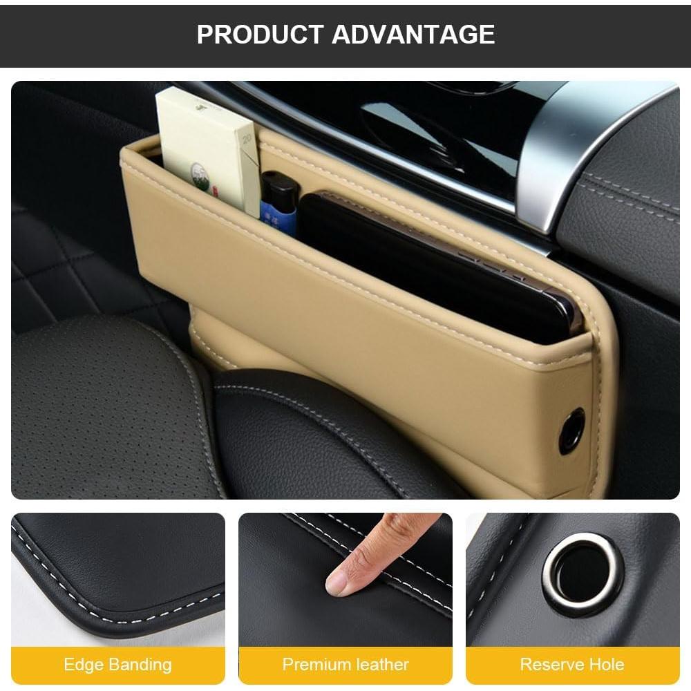 Organizador de Espacio entre Asientos HEVLE Beige 20x28.5cm