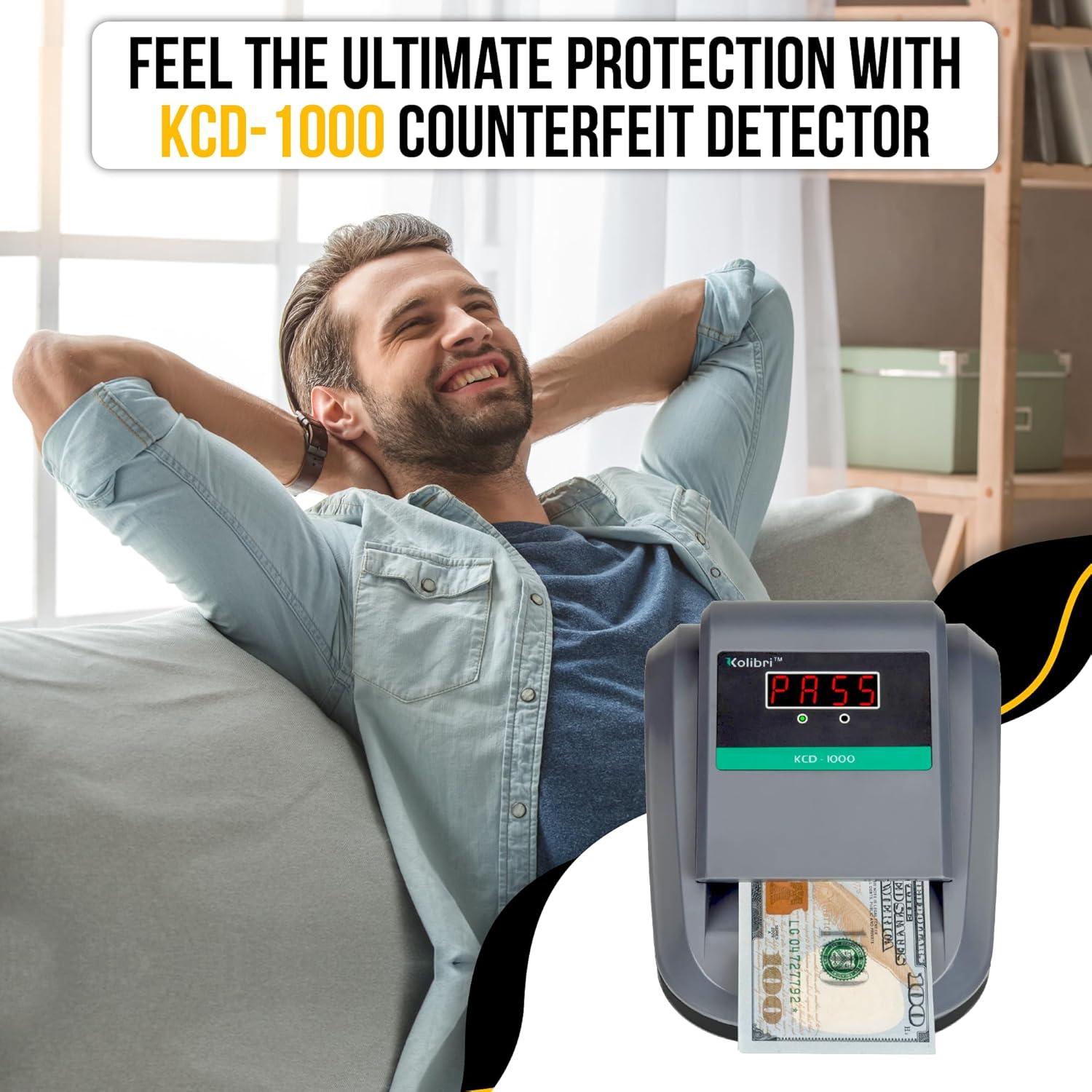 Detector de Billetes Falsos Kolibri KCD-1000 Portátil 0.71kg