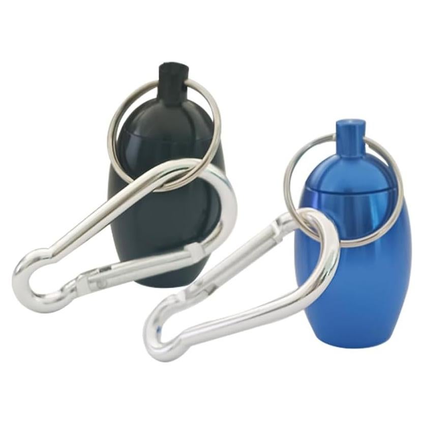 Contenedor de Píldoras de Aluminio FAYALA con Mosquetón 2 Pcs