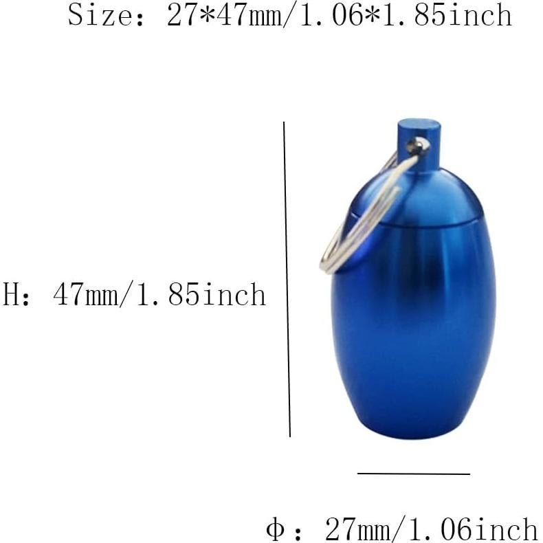 Contenedor de Píldoras de Aluminio FAYALA con Mosquetón 2 Pcs