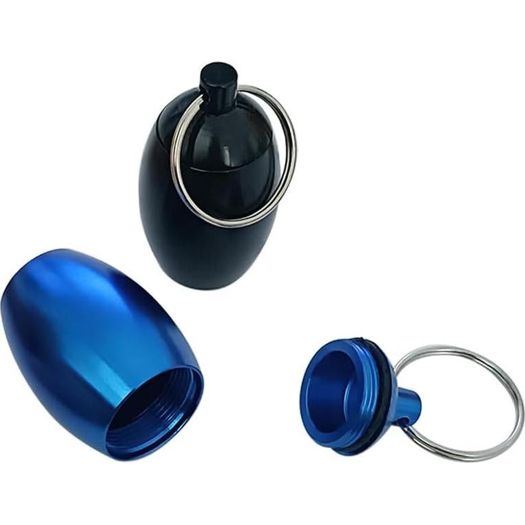 Contenedor de Píldoras de Aluminio FAYALA con Mosquetón 2 Pcs