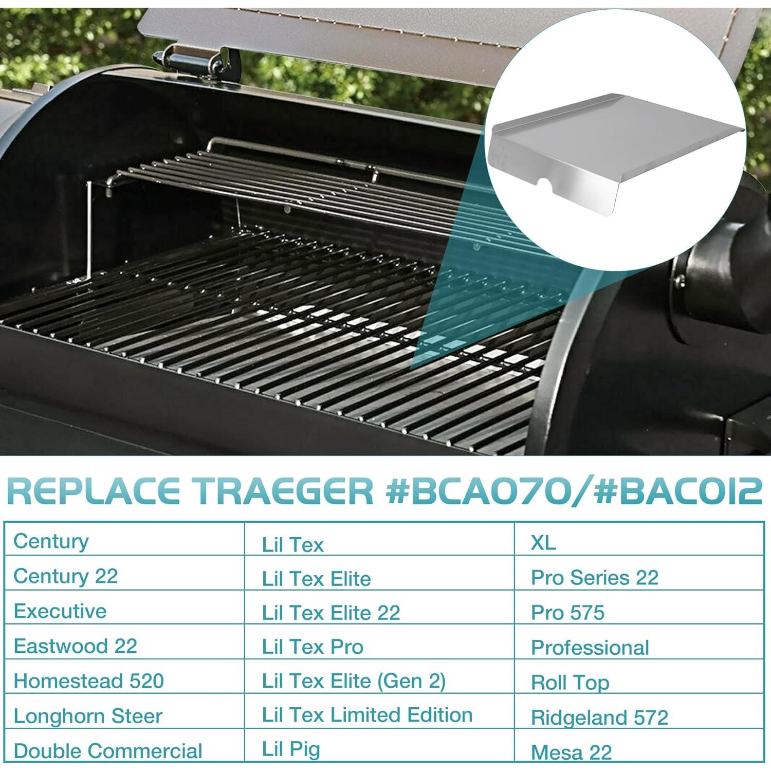 Bandeja de Goteo Baffle de Calor Unidanho para Parrilla Traeger Pro 22