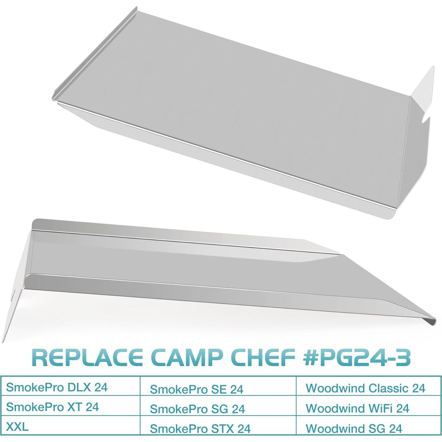 Bandeja de Goteo Baffle de Calor Unidanho para Parrilla Traeger Pro 22