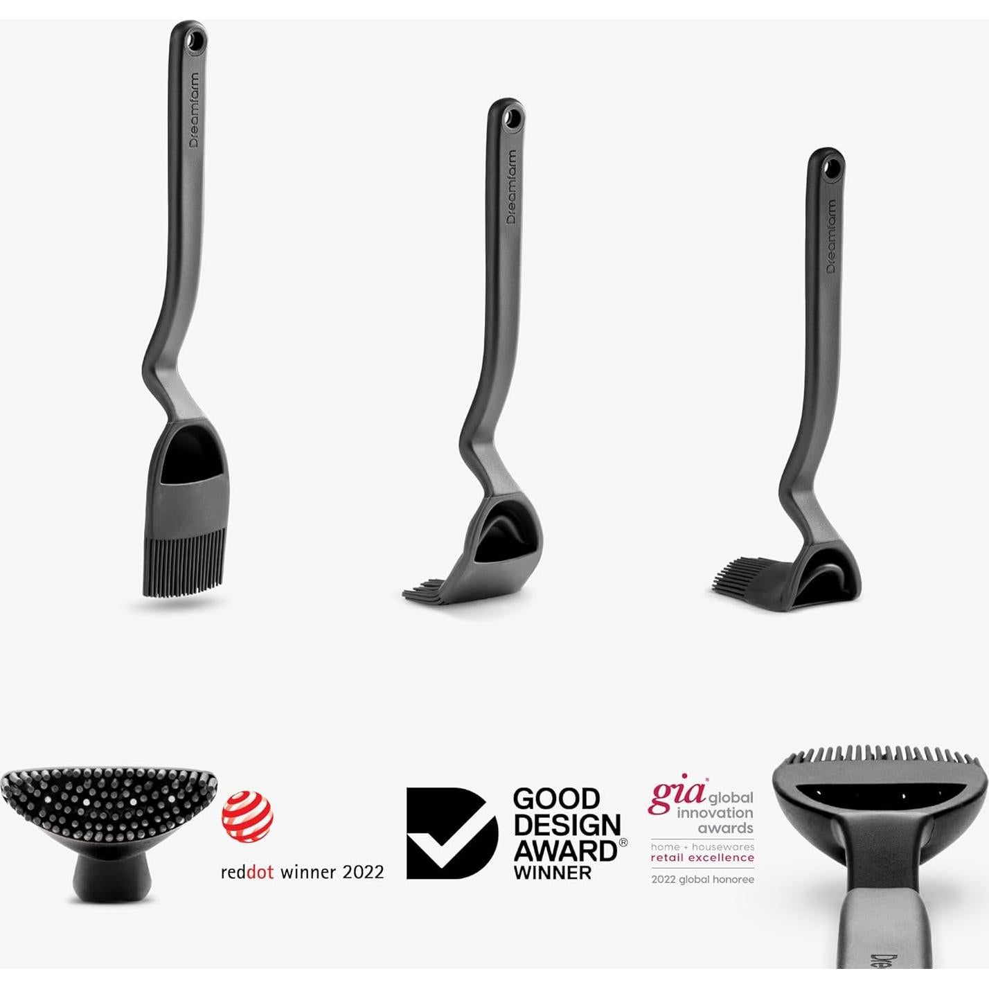 Dreamfarm Brizzle Cepillo Flexible de Silicona para Basting - Negro