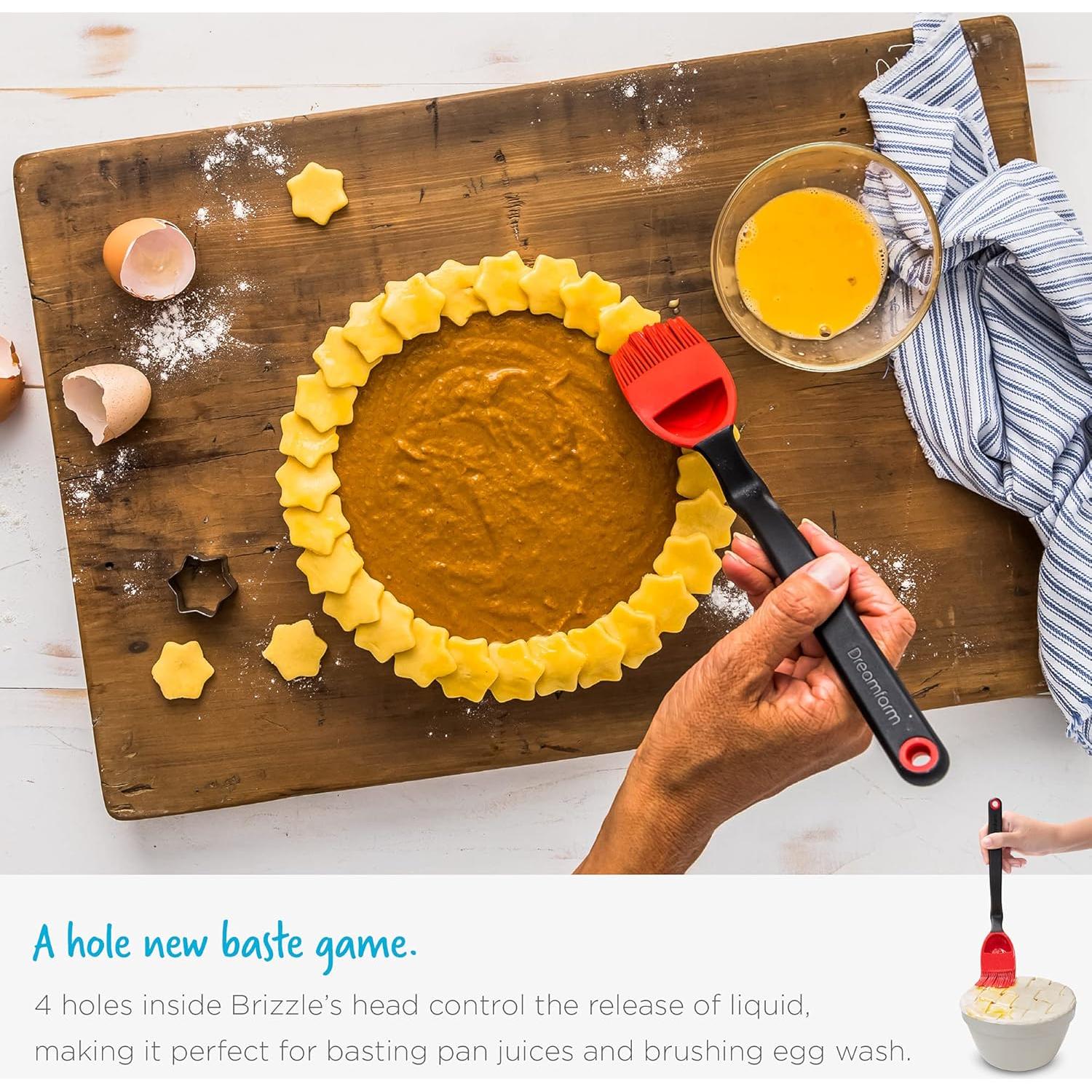 Dreamfarm Brizzle Cepillo Flexible de Silicona para Basting - Negro