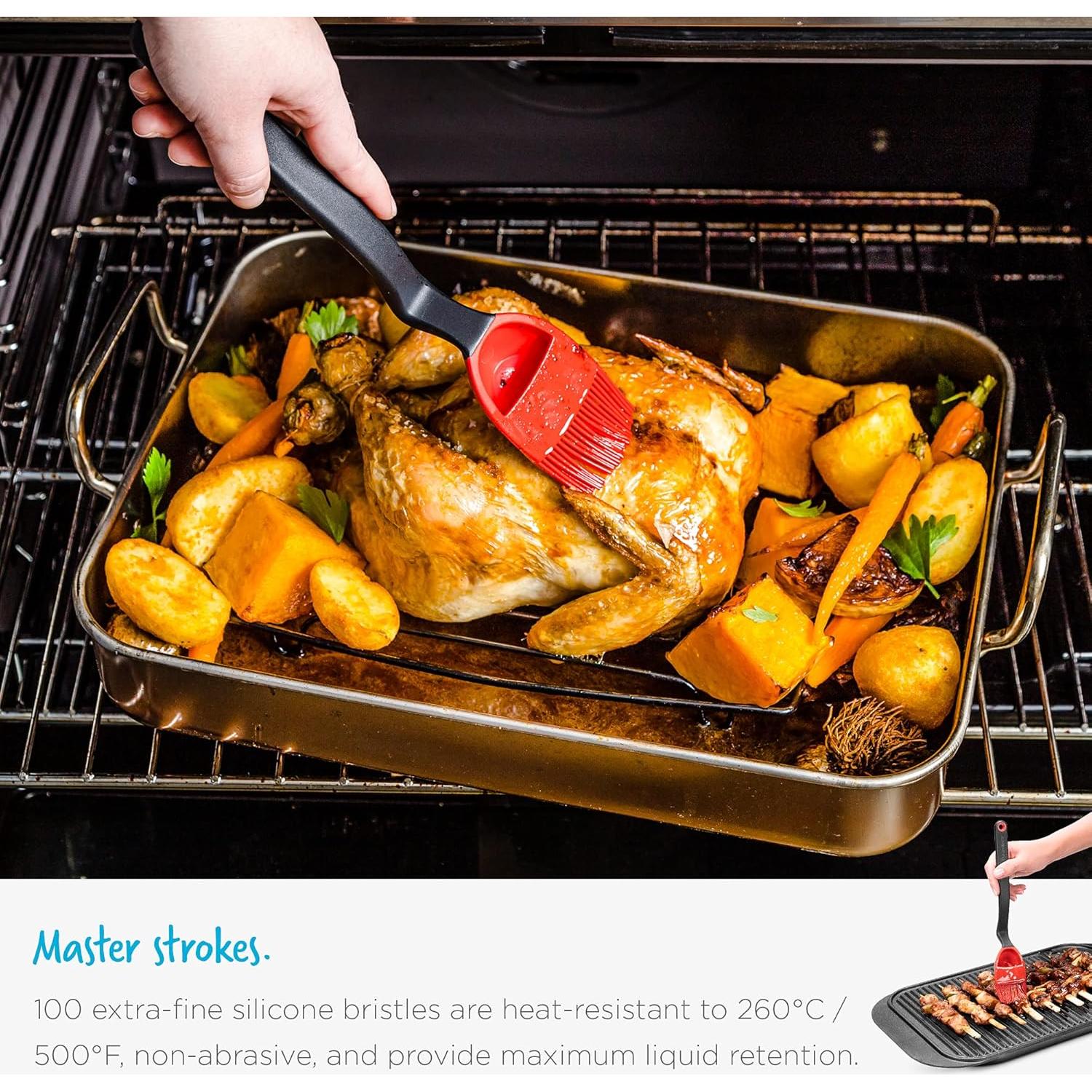 Dreamfarm Brizzle Cepillo Flexible de Silicona para Basting - Negro